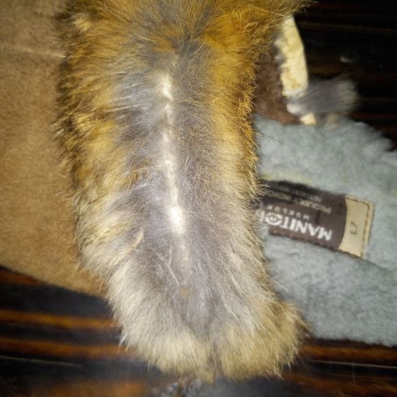 MANITOBAH MUK LUK RABBIT FUR SLIPPERS - Picture 8 of 11